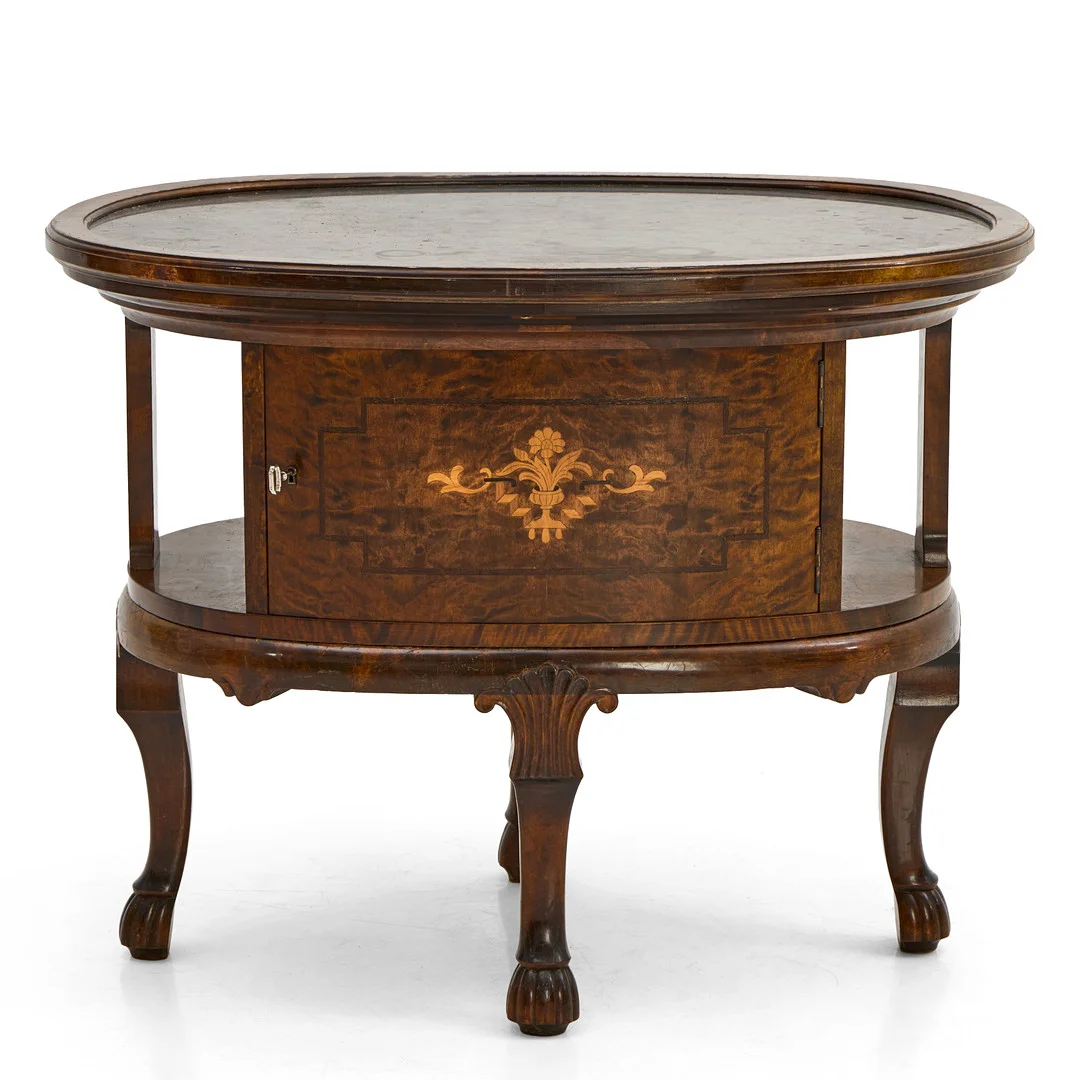 SALONGSBORD, med stenskiva, 1900-talets första hälft, Swedish Grace. — Tables — Crafoord Auktioner Stockholm