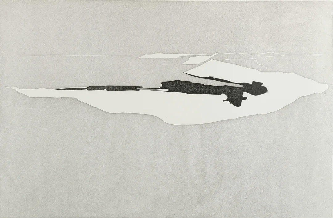 ARNE OLSSON (1918-2004). Färglitografi, abstraherat kustlandskap, signerad och numrerad 131/380. — Engravings & Prints — Wickmans