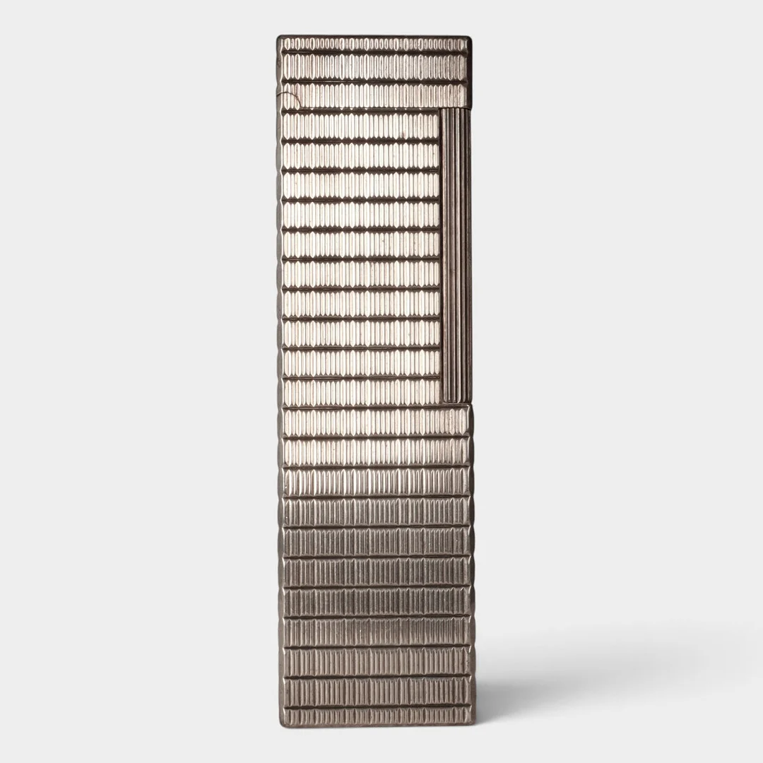 Mechero de escritorio Dupont vintage en plaqué de plata. — Silver — Barcelona Auctions