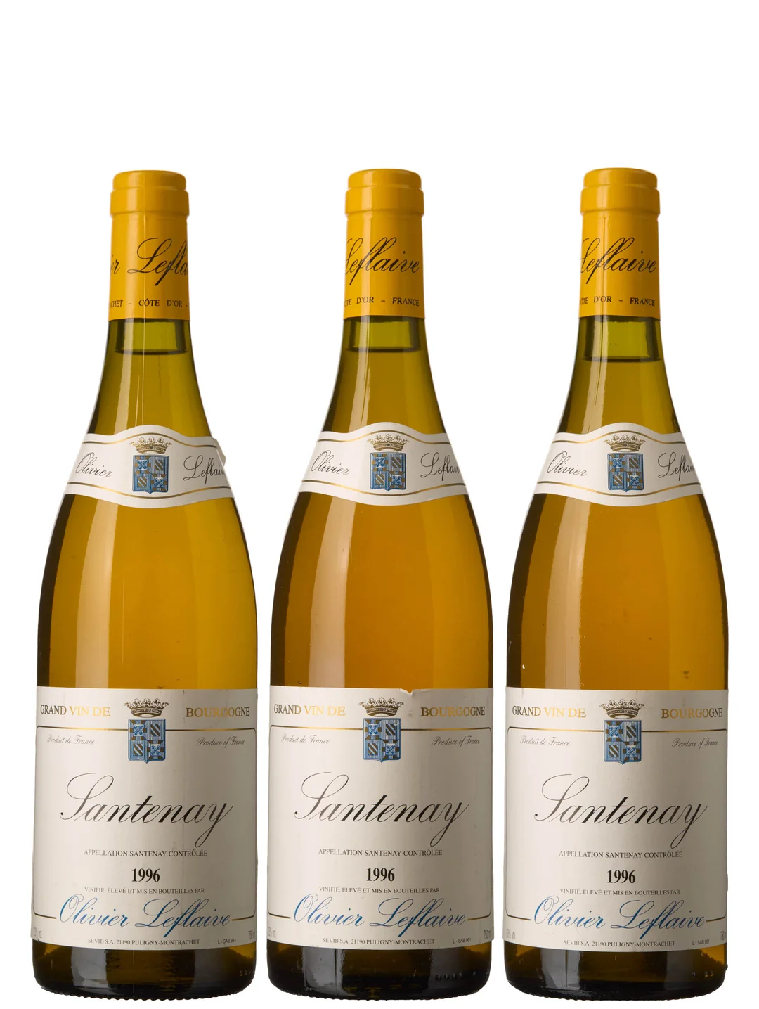 3 x Santenay 1996, Olivier Leflaive — 3 x Santenay 1996, Olivier Leflaive — Vin/Vin — Blomqvist