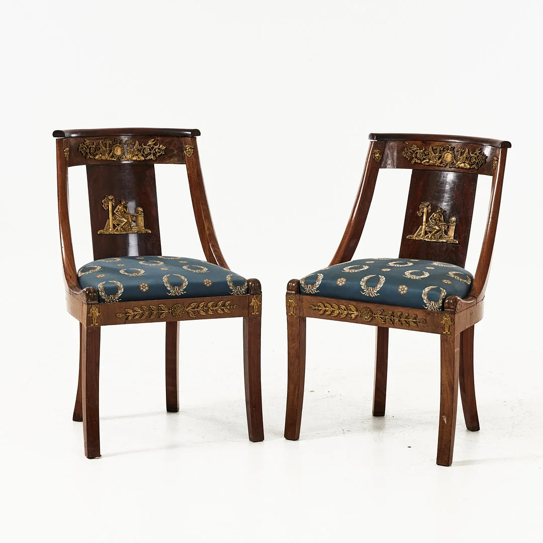 STOLAR, 1 par, empirestil, Ryssland, 1800-tal. — Armchairs & Chairs — Stockholms Auktionsverk Magasin 5