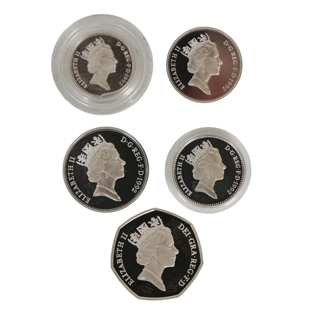 ROYAL MINT, THREE SILVER PROOF SETS (3). — Coins & Banknotes — Bishop & Miller