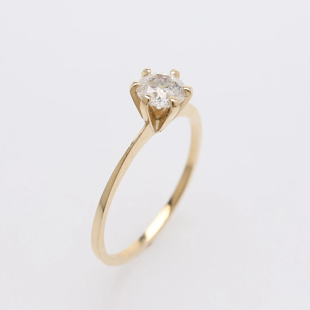 BRILJANTRING 14K, CA 0,50 CT. — Rings — Crafoord Auktioner Lund
