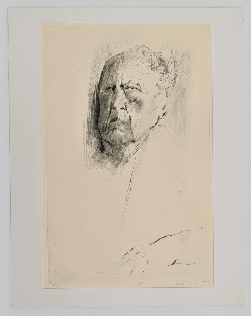 HOLGER KARLSSON. Holger Karlsson ( 1927-2003) Etsning, porträtt III, signerad och numrerad 25/60. — Engravings & Prints — Connoisseur Bokauktioner