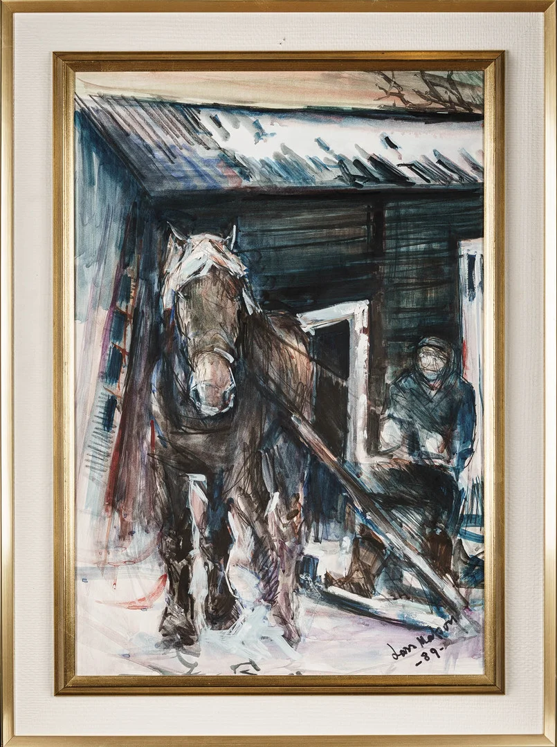 LARS MATSON. BLANDTEKNIK, akvarell, gouache och kål. — Paintings — Norrlands Auktionsverk