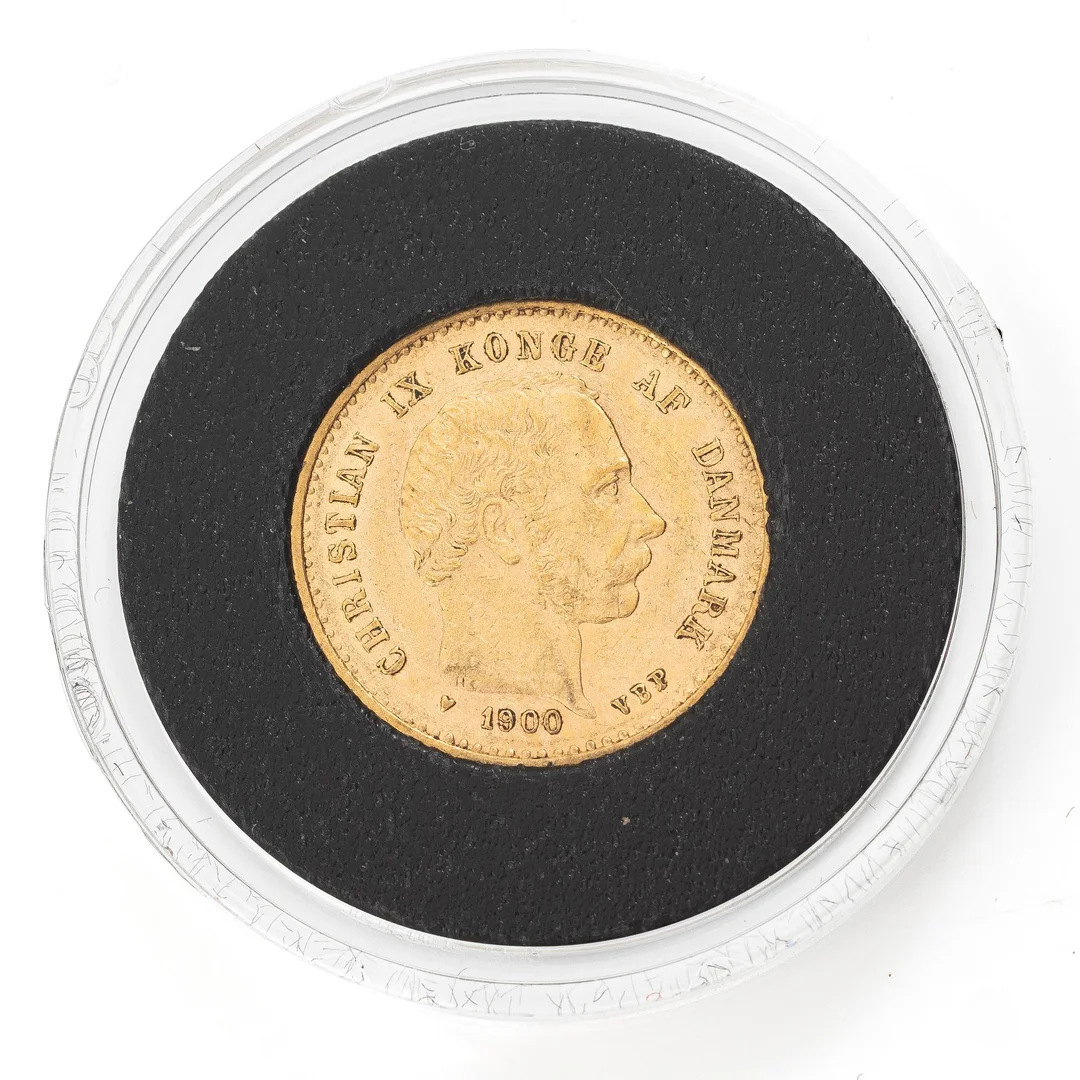 Guldmynt, Danmark, Christian IX, 10 kroner, 1900. — Militaria/Mynt — Bukowskis