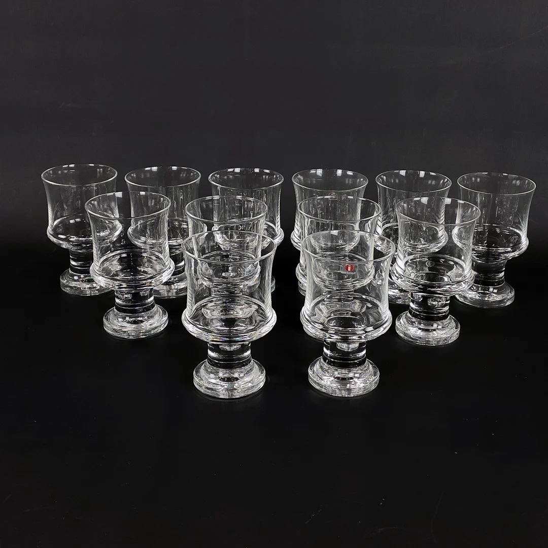 TAPIO WIRKKALA. Vinglas, 12 st, "Tavasti", Iittala. — Utility glass — Roslagens Auktionsverk
