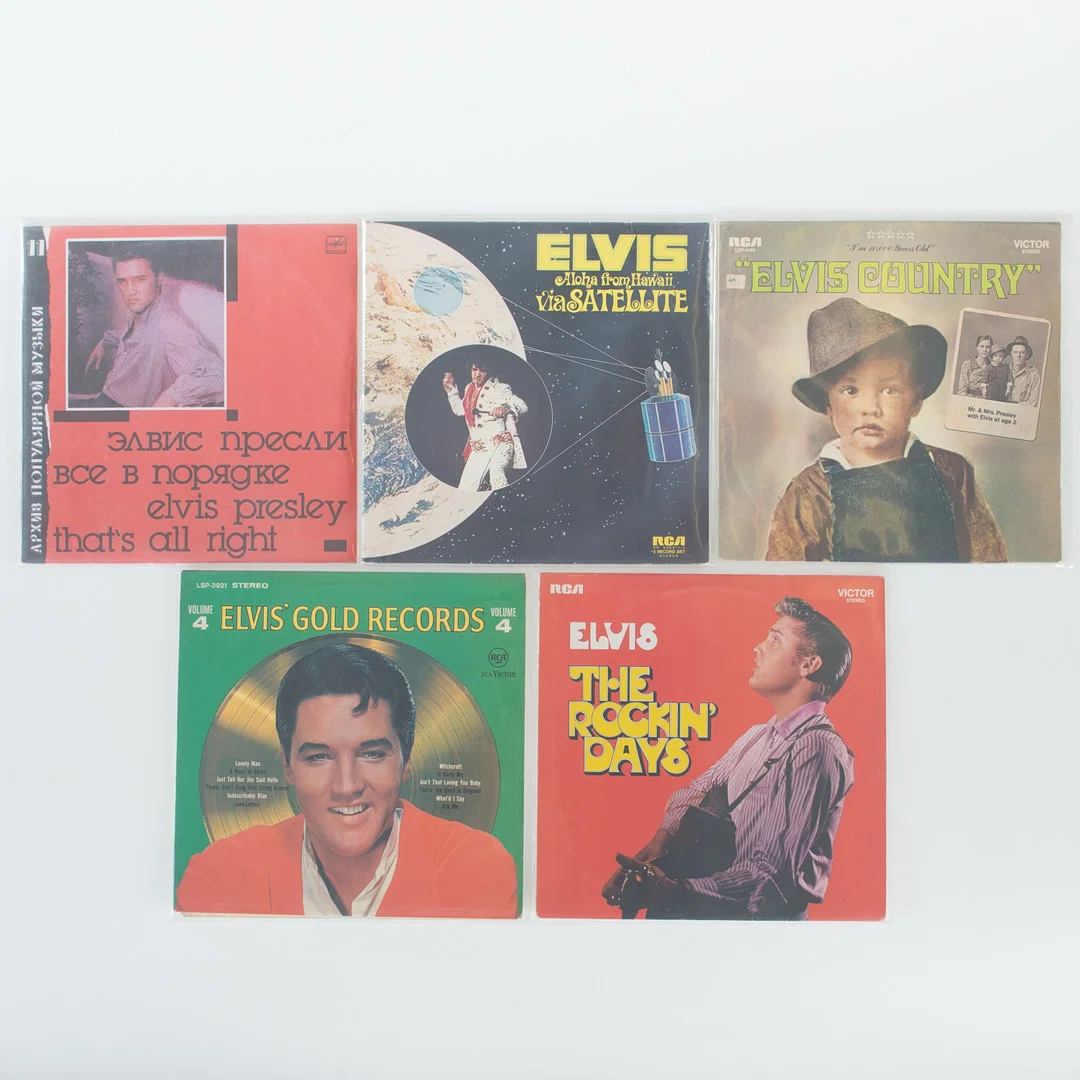 ELVIS PRESLEY. Vinylskivor, 5 stycken. — Audio, Vinyl & Hi-Fi — Laholms Auktionskammare