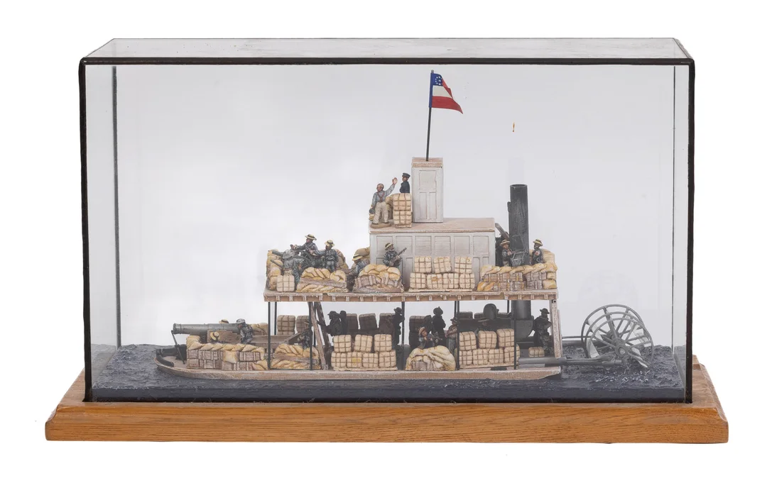 A 20TH CENTURY MODEL OF AN AMERICAN CIVIL WAR PADDLE STEAMER. — Other collectables — Griffin’s Auctioneers
