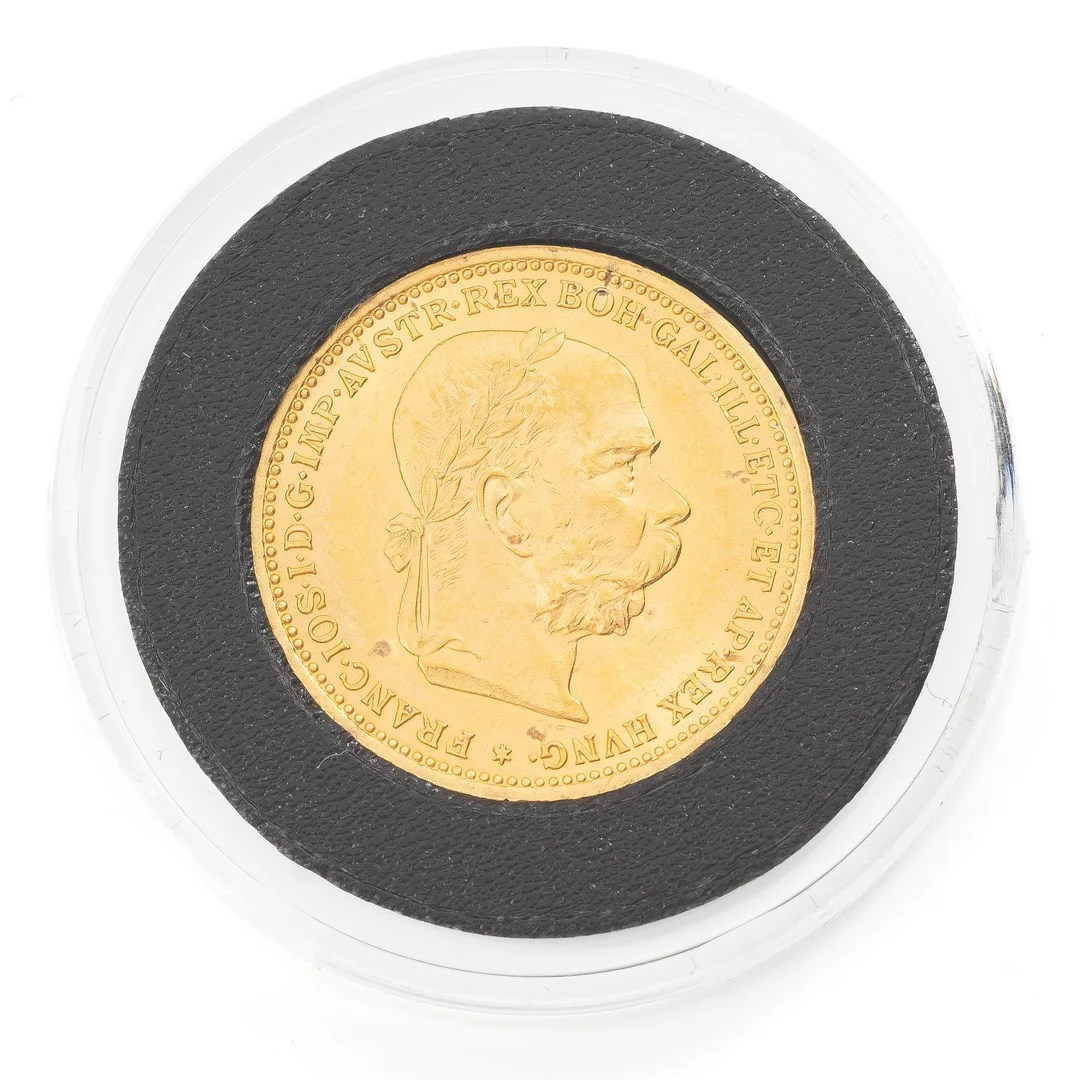 Guldmynt, Österrike, Franz Joseph, 20 corona, 1896. — Militaria/Mynt — Bukowskis