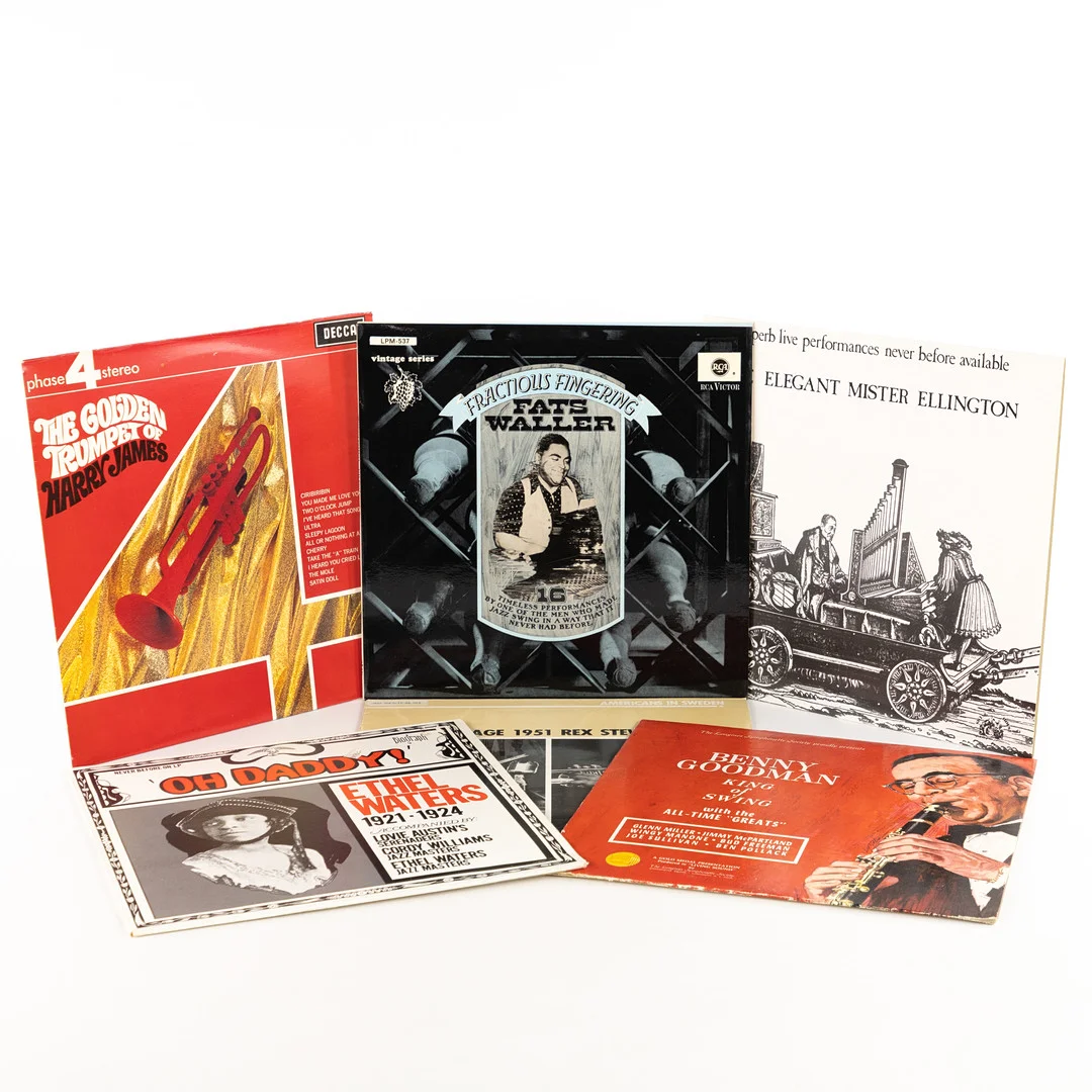 VINYLSKIVOR, jazz, storband, 55 st. — Audio, Vinyl & Hi-Fi — Karljohan Auktioner