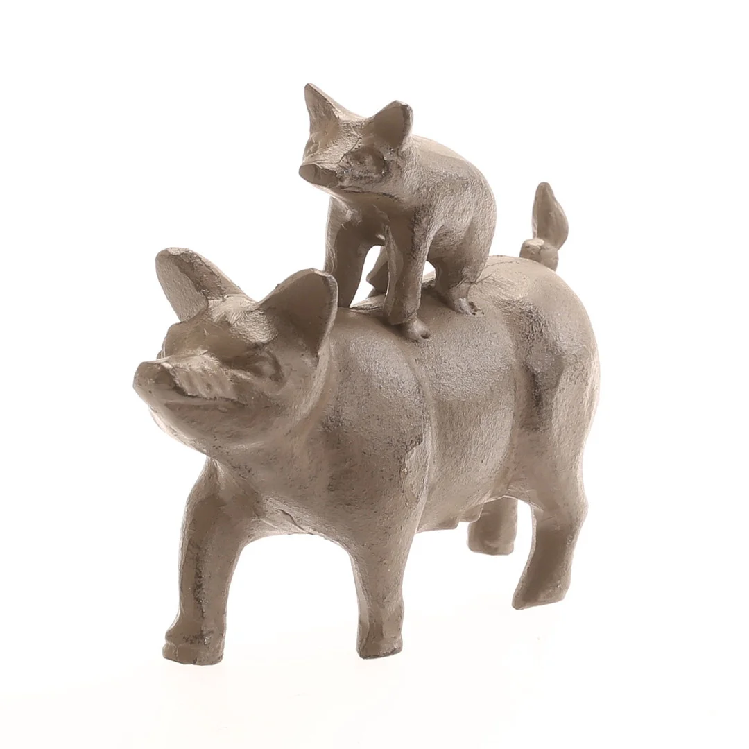 SKULPTUR, gris med kulting, gjutjärn, samtida. — Other metals — RA Auktionsverket Norrköping
