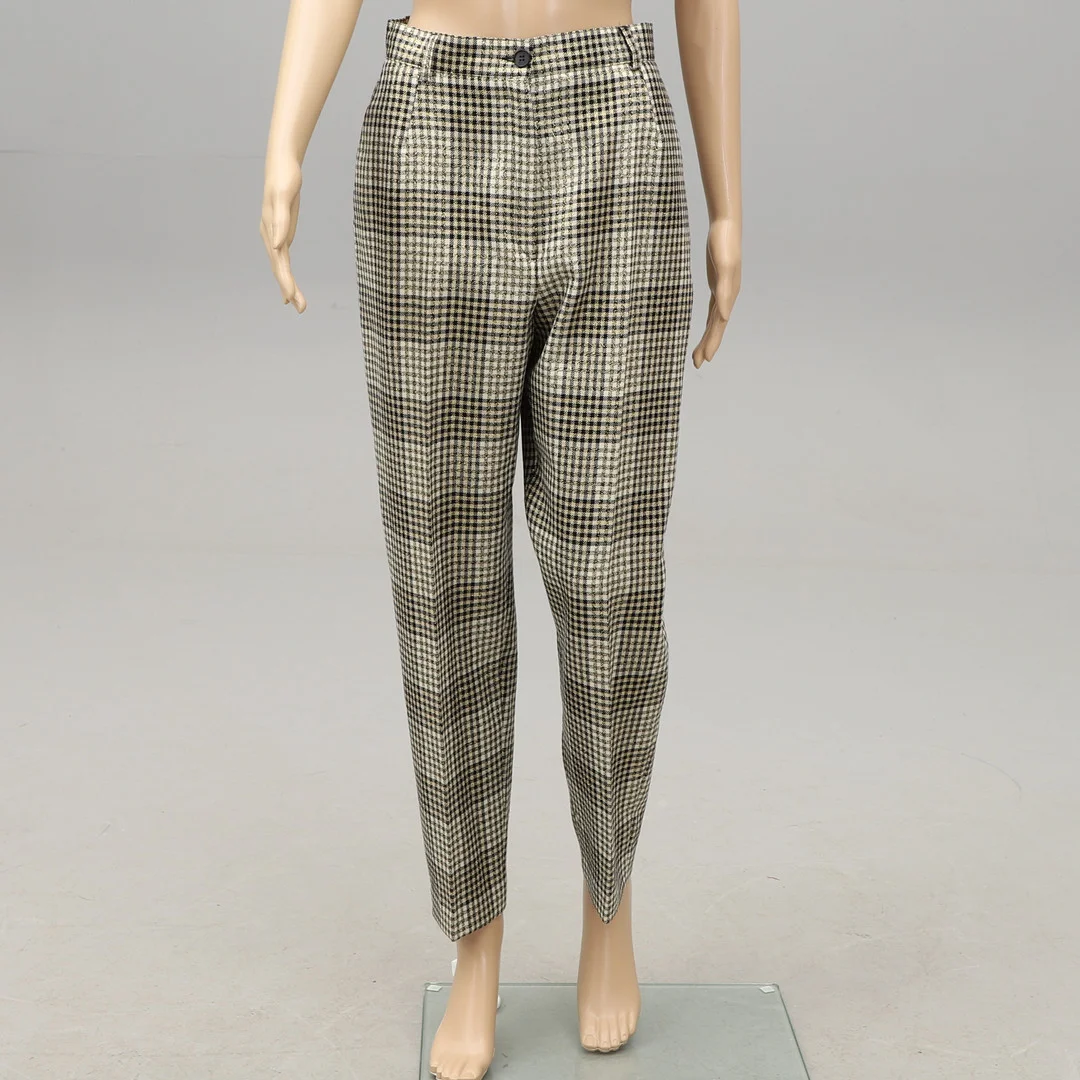 YVES SAINT-LAURENT, byxor, stl F 40 USA 8. Made in France. — Vintage & Designer Fashion — Crafoord Auktioner Malmö