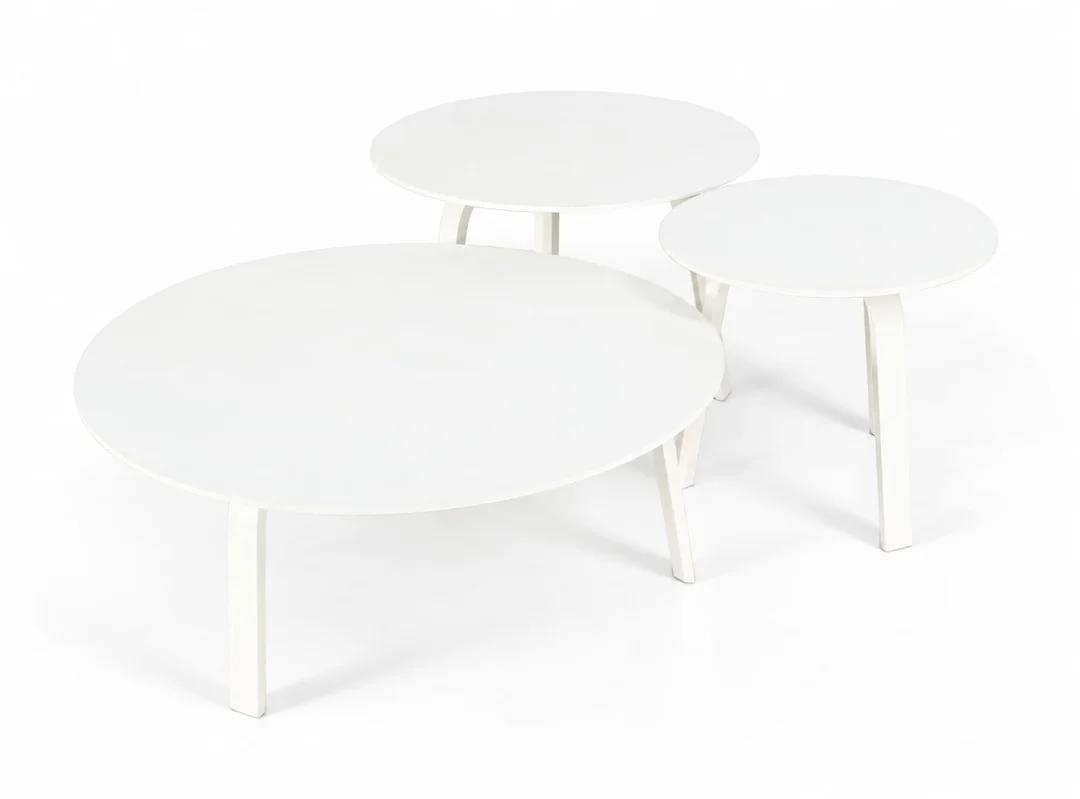 Hay. Three circular coffee tables / side tables model Bella (3) — Furniture/Coffee tables, occasional tables — Lauritz