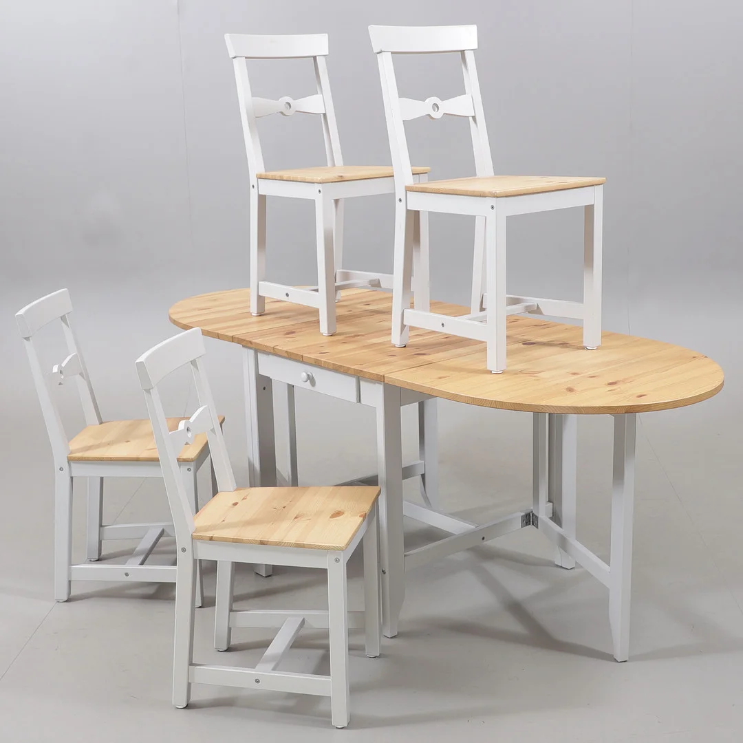 MATSALSMÖBEL, 5 delar, furu, "Gamleby", Ikea, 1900/2000-tal. — Dining room furniture — Växjö Auktionskammare