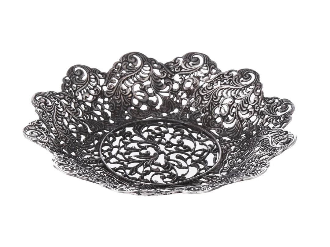 FAT, silver, blad dekor, Gewe Silvervarufabriken Ab, Malmö, 1952, vikt 166,2 g. — Silver/Fat — Kaplans