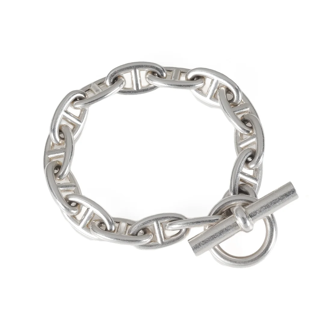 Hermés: A large 'Chaîne d'ancre' bracelet of sterling silver. — Jewellery/Bracelets — Lauritz