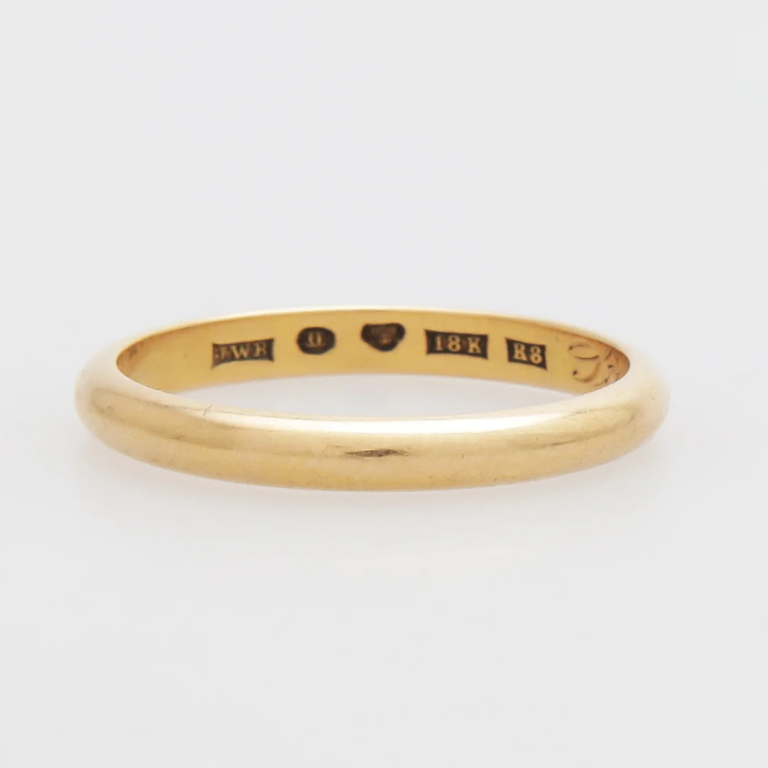 RING, guld 18k, Josef W Bohlin, Karlskrona 1943, vikt 4,21 gram. — Rings — Växjö Auktionskammare