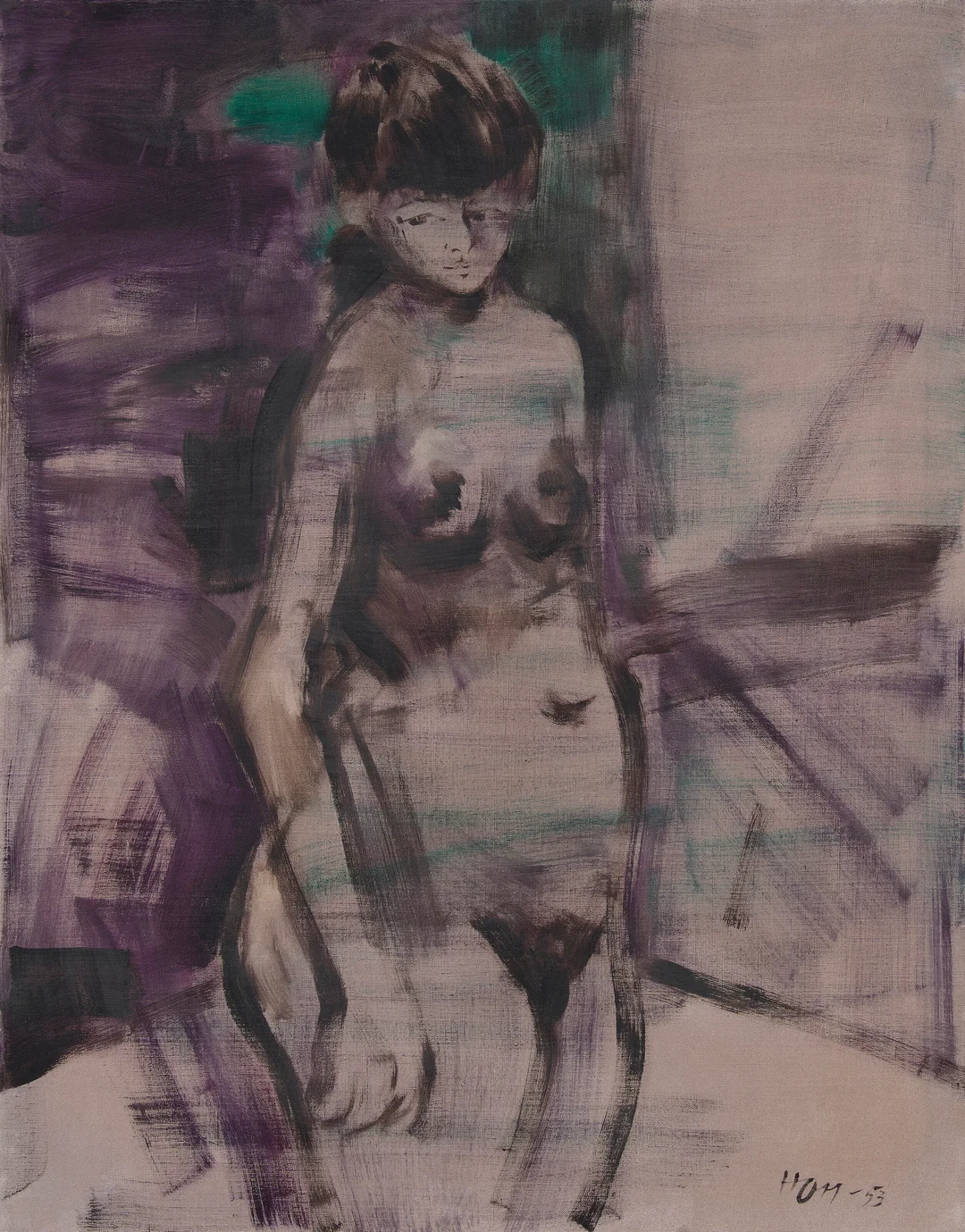Hoff, Tor — Kvinneportrett, 1953 — Kunst/Maleri — Blomqvist