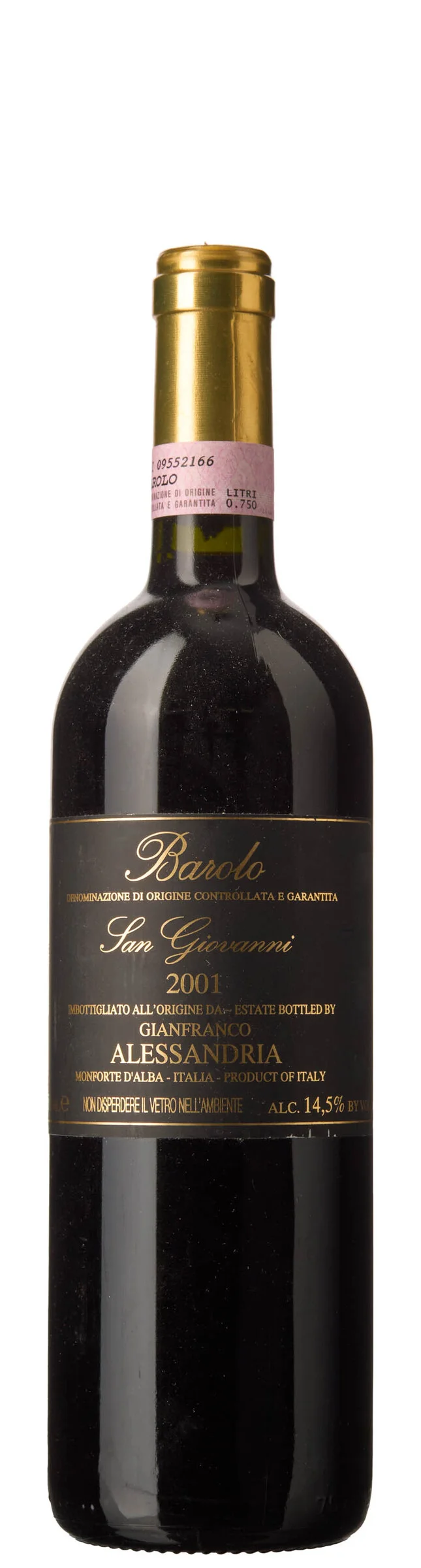 1 x Barolo San Giovanni 2001, Gianfranco Alessandria — 1 x Barolo San Giovanni 2001, Gianfranco Alessandria — Vin/Vin — Blomqvist