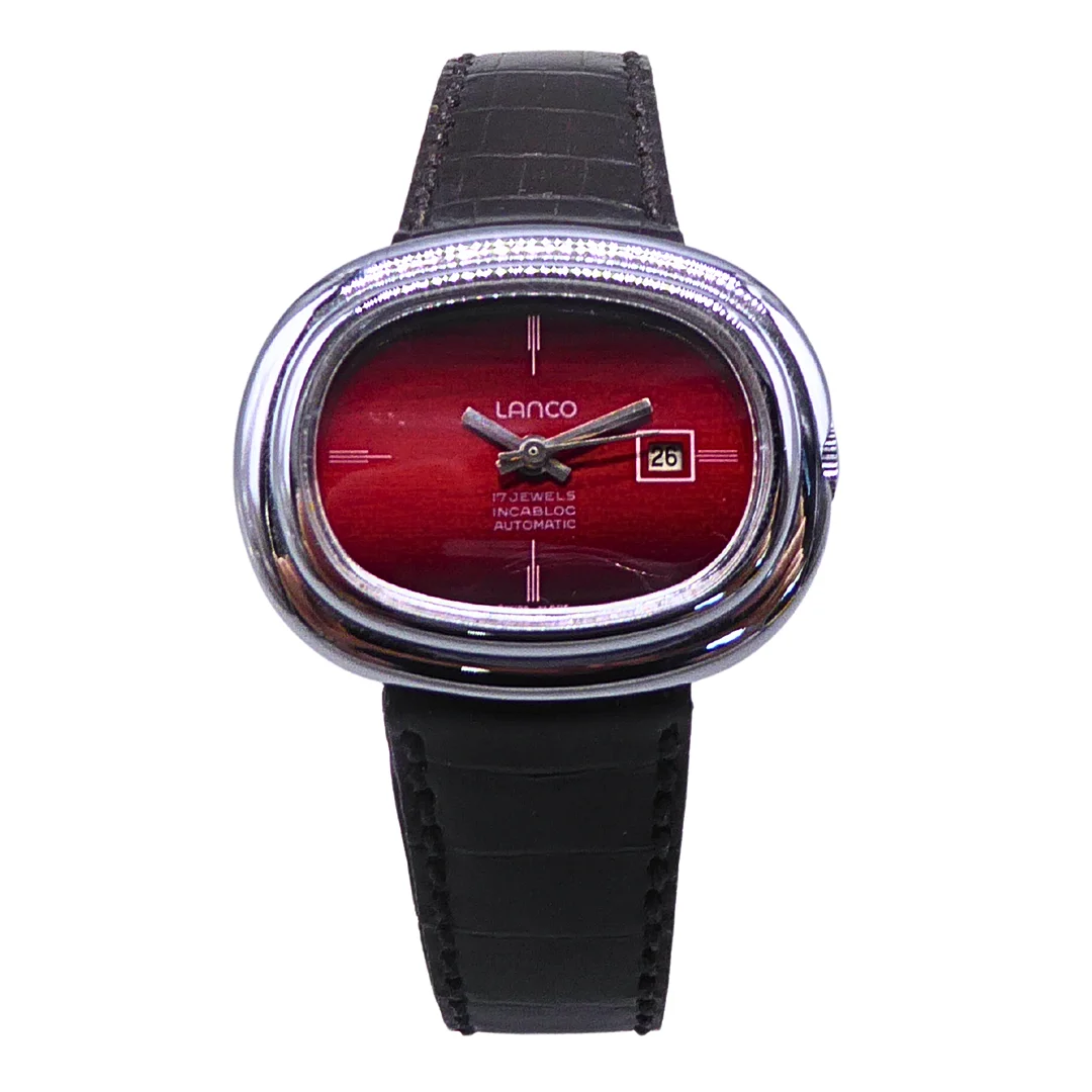 LANCO 17 JEWELS AUTOMATIC HERRENARMBANDUHR - 32076. — Wristwatches — Auktionshaus Stuber's Hammerschlag