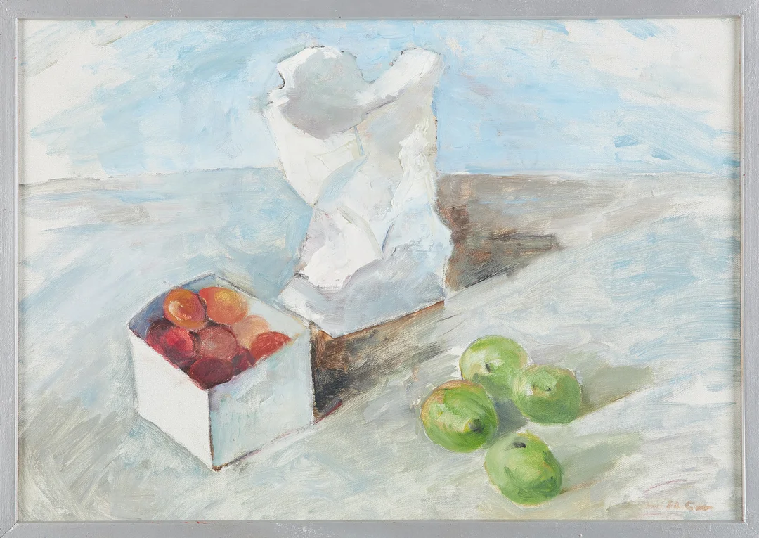 WILLEM DE GEER. "Den vita påsen", stilleben, olja på duk, signerad. — Paintings — Stockholms Auktionsverk Sickla