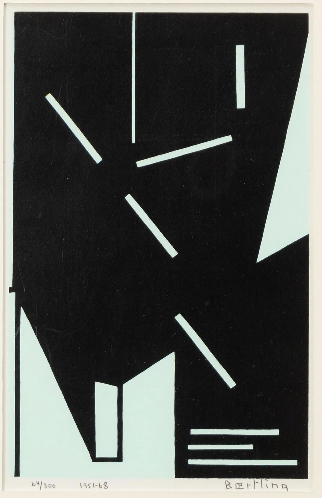 Olle Bærtling, "Cristalline", Ur serien: "The Angles of Baertling" open form infinite space from cinetisme to open form". — Konst/Grafik — Bukowskis