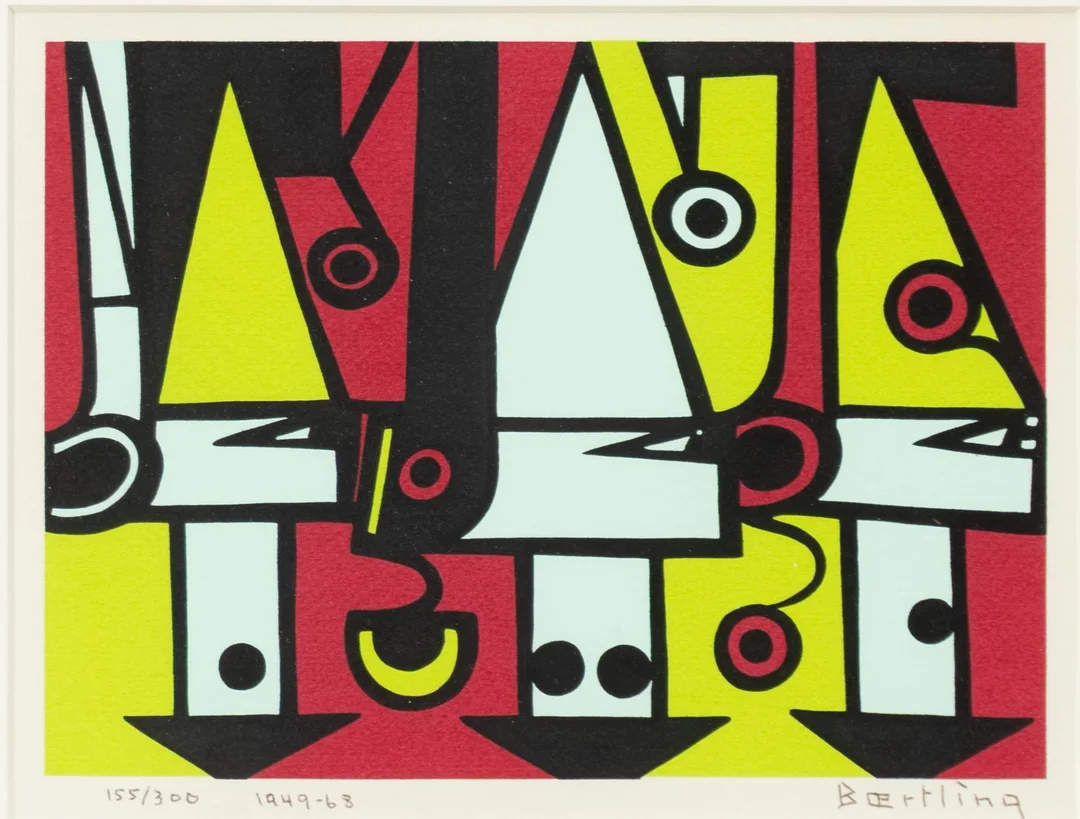 Olle Bærtling, "Intrépidité" Ur sviten The Angles of Open Form Infinite Space from Cinètisme to Open Form 1949 - 1968. — Konst/Grafik — Bukowskis