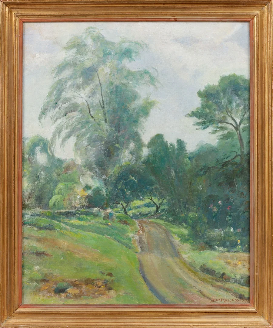 LOUIS NILSON. Landskap med träd, olja på duk, signerad och daterad 1951. — Paintings — Göteborgs Auktionsverk