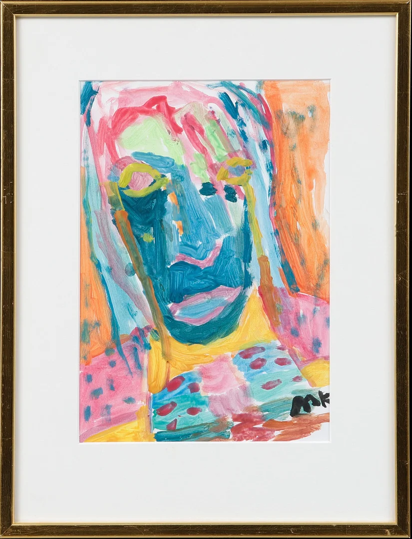 MAURITZ KARSTRÖM. Porträtt, blandteknik, signerad. — Paintings — Göteborgs Auktionsverk