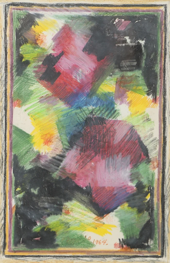 FIGGE HOLMGREN. Komposition, blandteknik, signerad Figge H. -48. — Paintings — Helsingborgs Auktionskammare