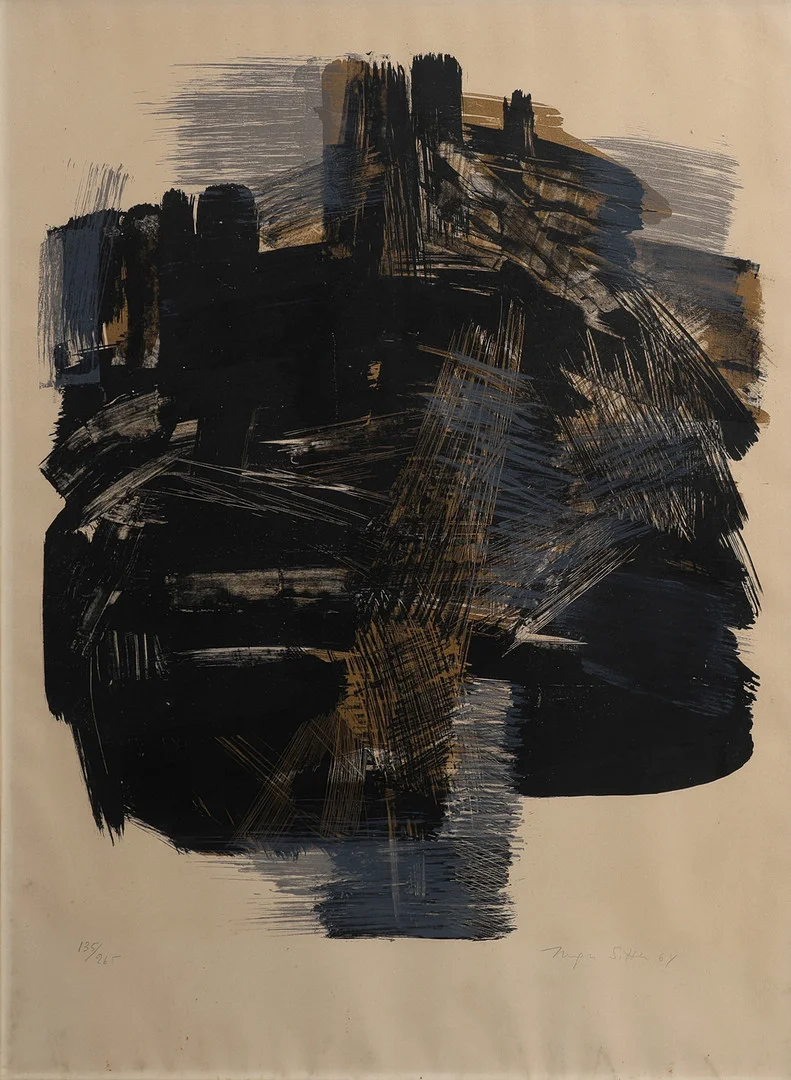 INGER SITTER. ABSTRAKT KOMPOSITION. — Engravings & Prints — Crafoord Auktioner Lund