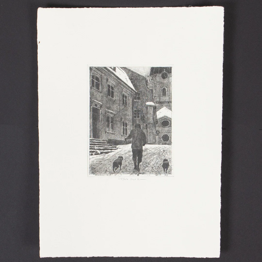 MIKAEL KIHLMAN. Etsning, signerad och numrerad. — Engravings & Prints — Laholms Auktionskammare