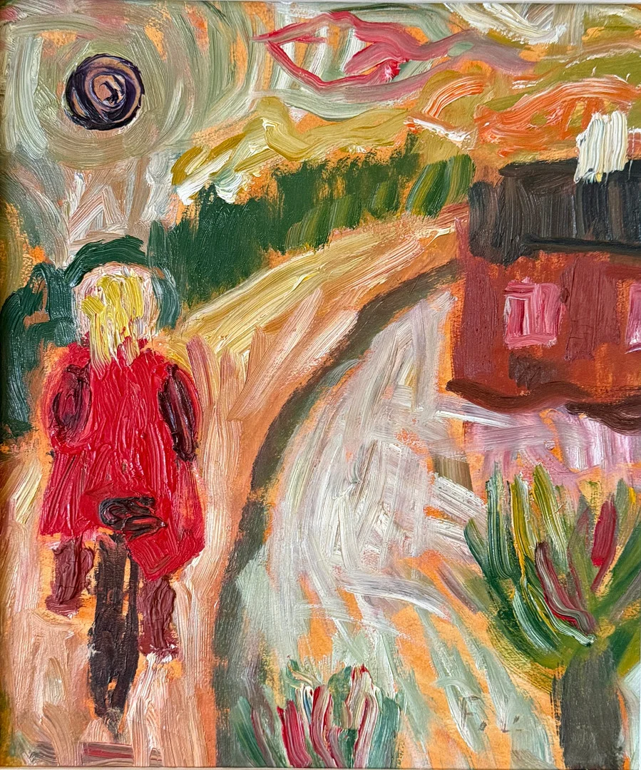 FRANS LARSSON. Olja på pannå. — Paintings — Auktionshuset STO Bohuslän