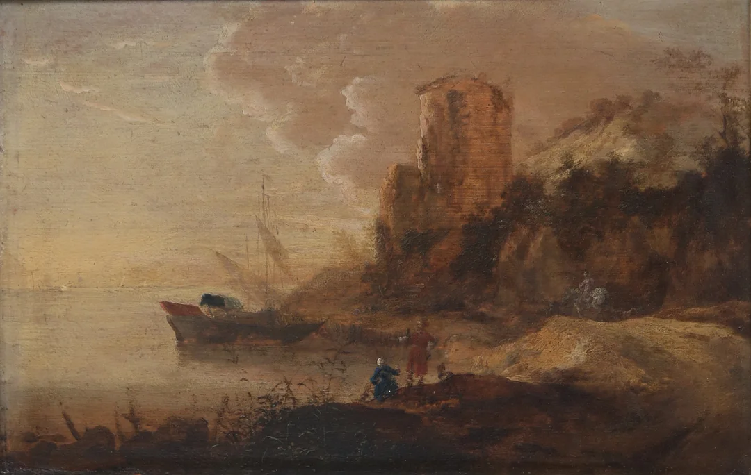 EUROPEAN SCHOOL, 19TH CENTURY. Seaside view. — Paintings — Balclis