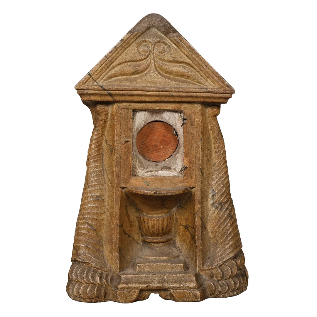 A LATE 19TH CENTURY COMPOSITE ARCHITECTURAL POCKET WATCH HOLDER. — Architectural details — Bishop & Miller