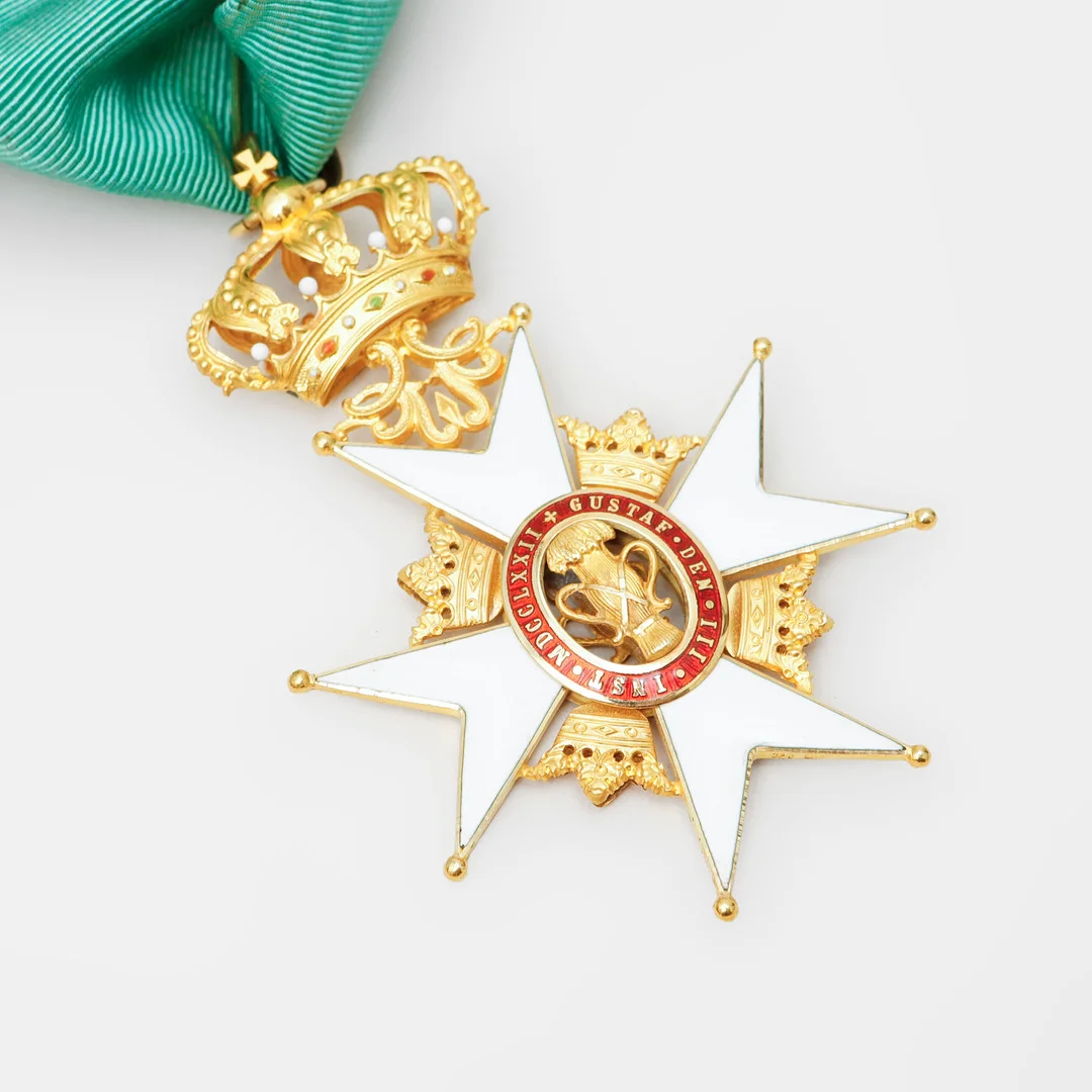 VASAORDEN, Kommendör, 18k guld, emalj, C.F. Carlman, Stockholm. — Orders & Medals — Göteborgs Auktionsverk