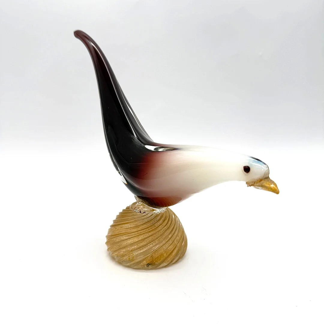VINTAGE MURANO GLAS VOGEL SKULPTUR – HANDARBEIT 1960ER/1970ER. — Art glass — Kunst- und Auktionshaus Kleinhenz