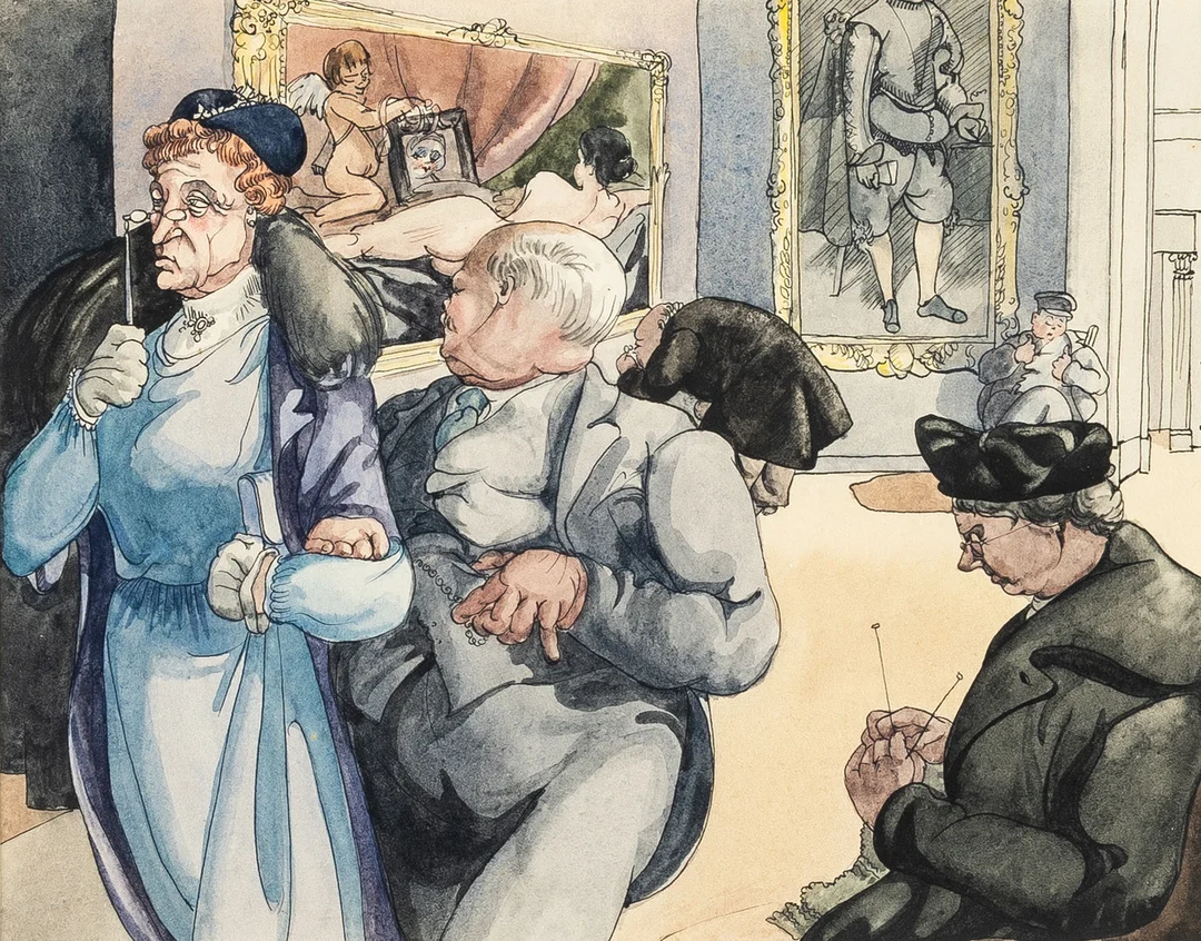 CYRIL EDWARD DEAKINS (1916-2002). The Gallery, Watercolour, pen and wash on paper, 1916. — Paintings — Griffin’s Auctioneers