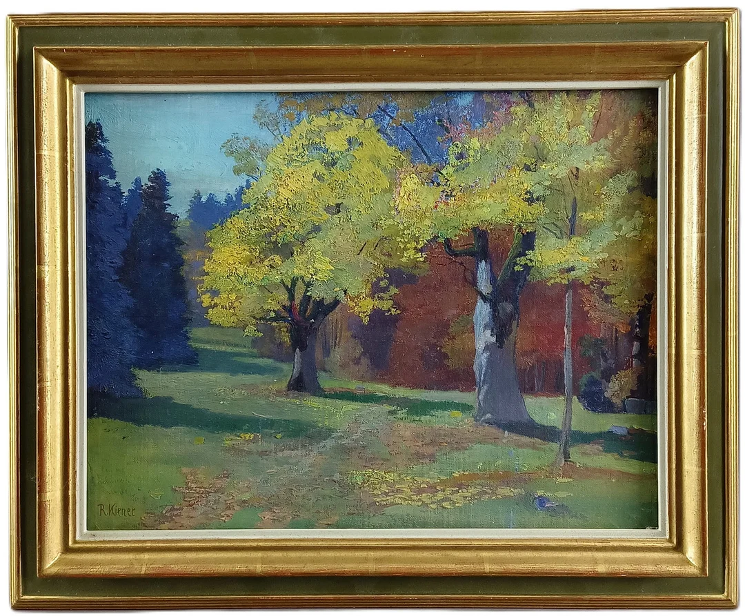 KIENER, ROBERT. "Metairie des Planes", 1920, Öl auf Leinwand. — Paintings — Auktionshaus Blank