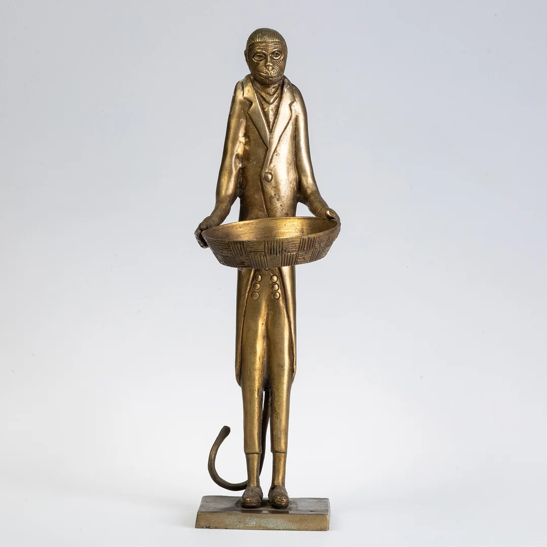 BRASS MONKEY BUTLER STATUE. — Pewter, Brass & Copper — Griffin’s Auctioneers