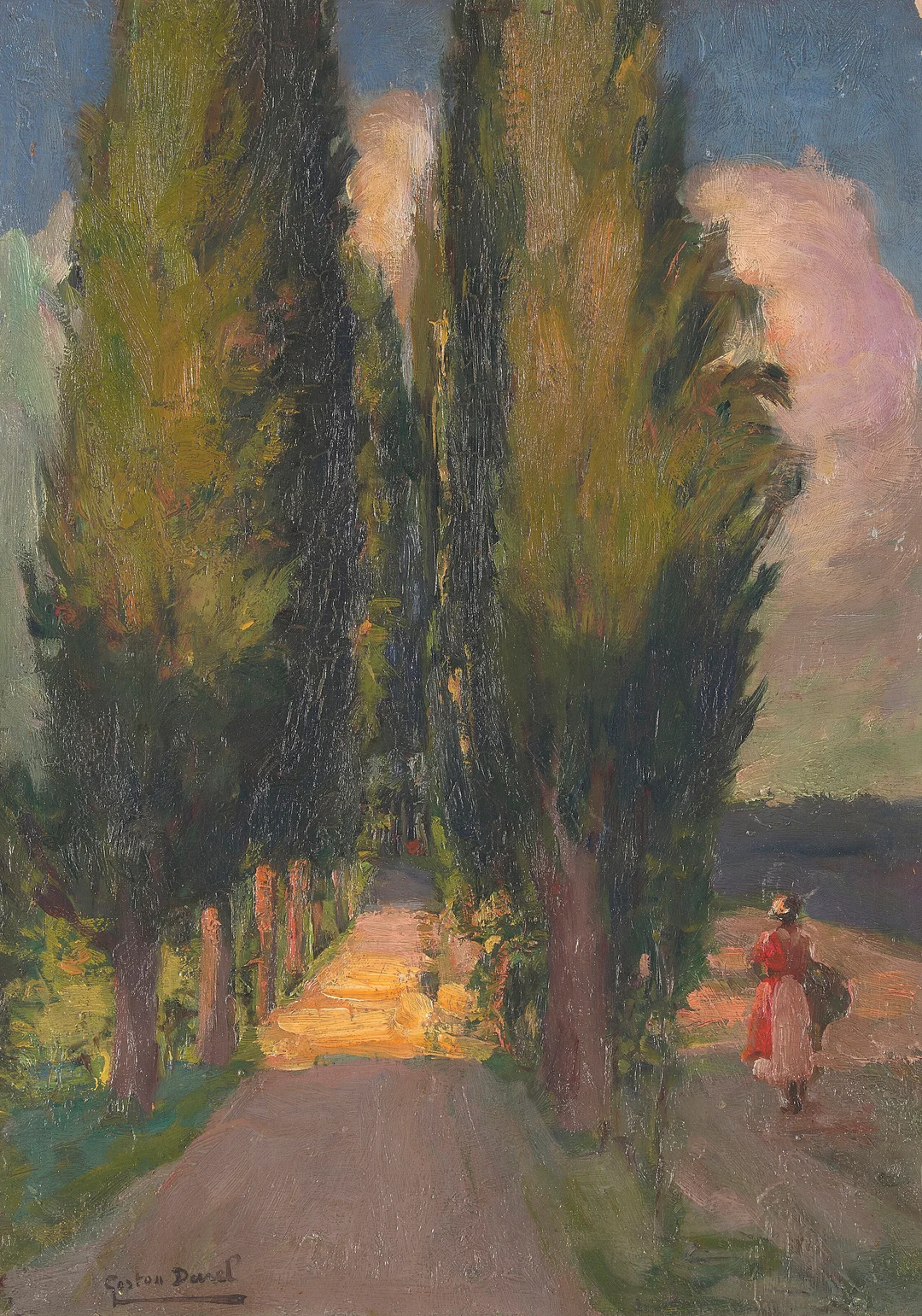 Durel, Gaston Jules Louis — "Vue de Pesina, Italie" — Kunst/Maleri — Blomqvist