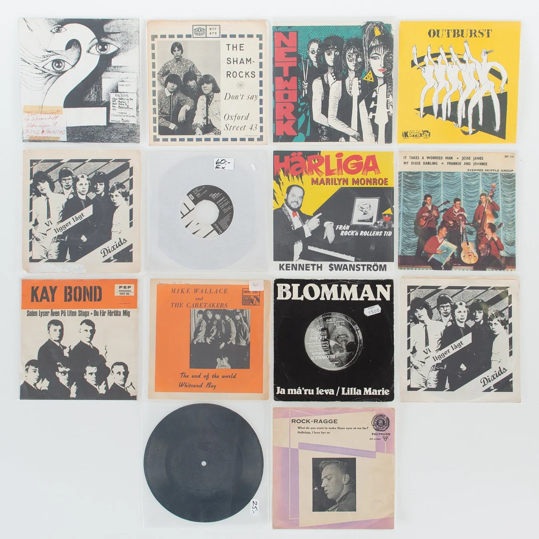 PARTI SINGLAR. 7", 14 stycken. — Audio, Vinyl & Hi-Fi — Laholms Auktionskammare