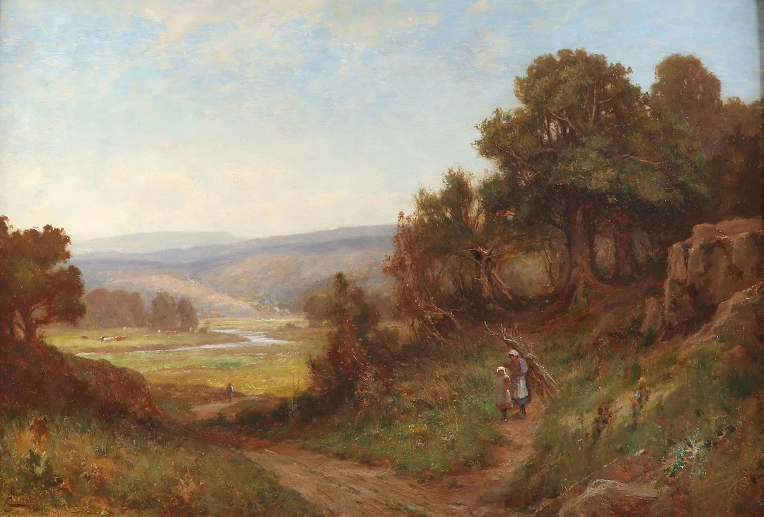 JAMES ELLIOT. Oljemålning på duk. Figurer i sommarlandskap. Signerad och daterad 1806. — Paintings — Skånes Auktionsverk