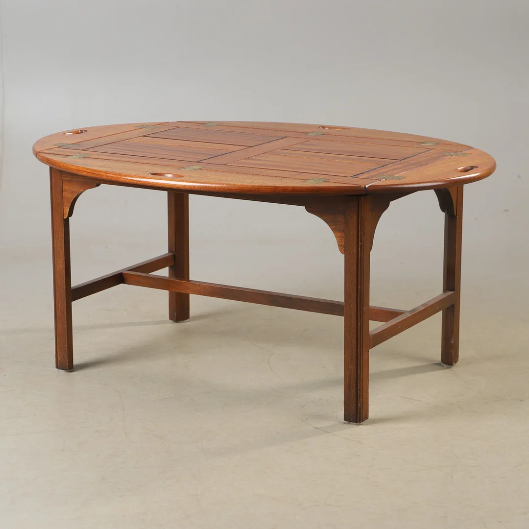 SOFFBORD, s. k. butlers tray, mahogny, engelsk stil. — Coffee Tables — Helsingborgs Auktionskammare