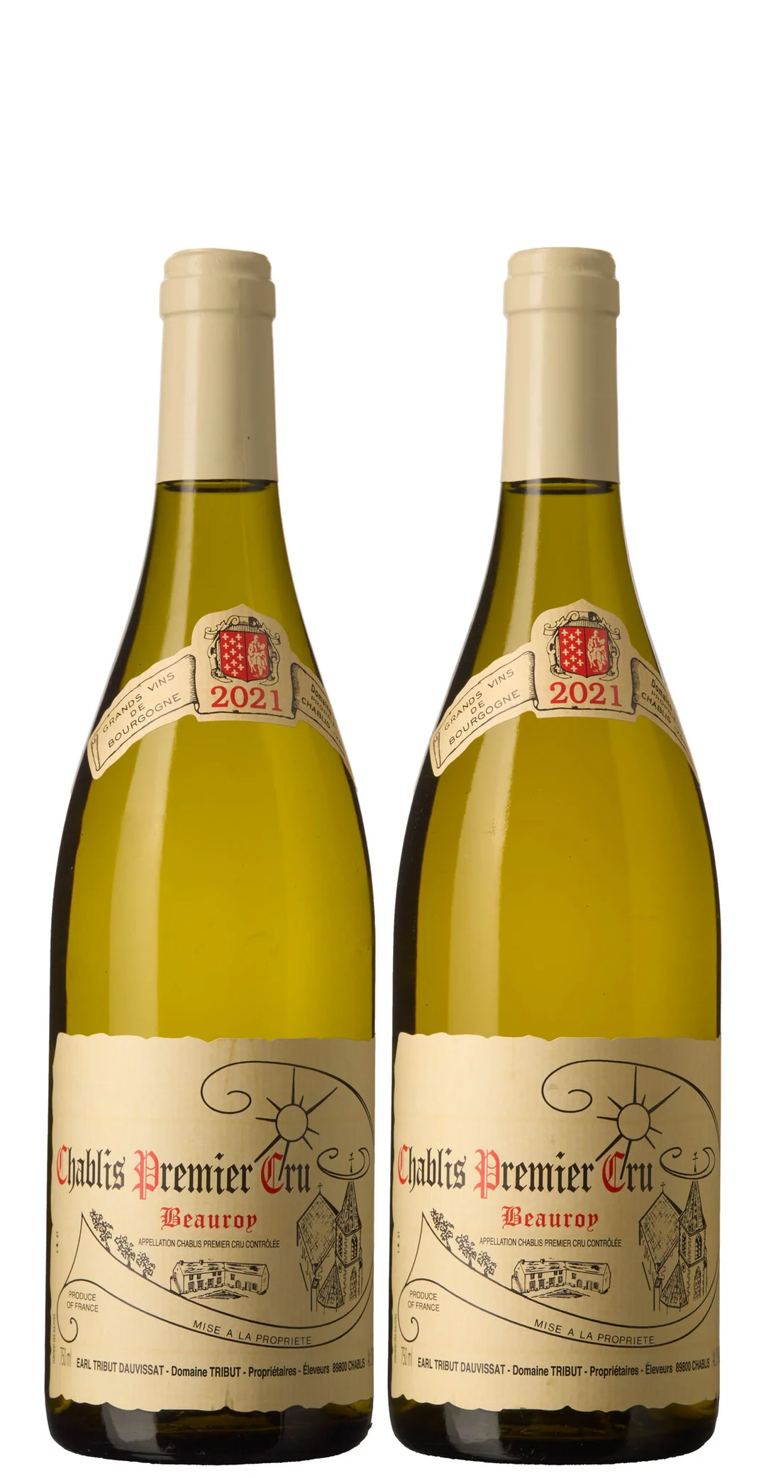 2 x Chablis 1er Cru Beauroy 2021, Laurent Tribut — 2 x Chablis 1er Cru Beauroy 2021, Laurent Tribut — Vin/Vin — Blomqvist
