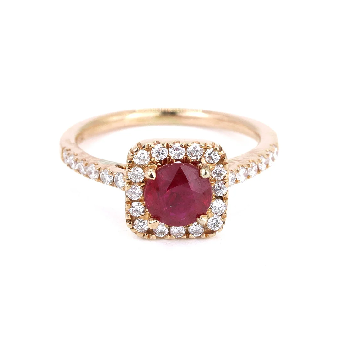 18CT GOLD RUBY AND DIAMOND SET RING. — Rings — Chalkwell Auctions