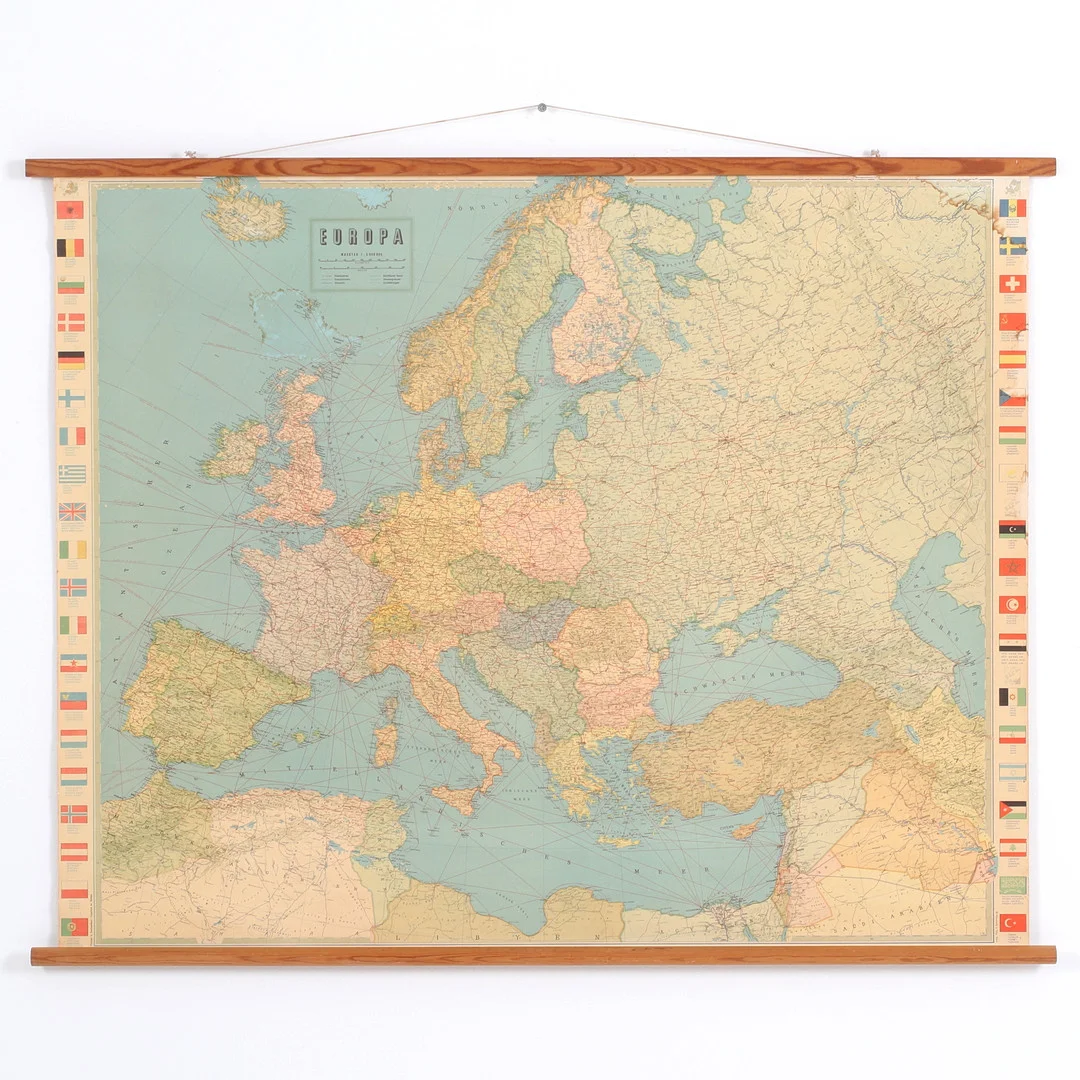 KARTA, Europa, Kümmerly & Frey, Bern, Schweiz, 1900-talets första hälft. — Maps — Stadsauktion Sundsvall