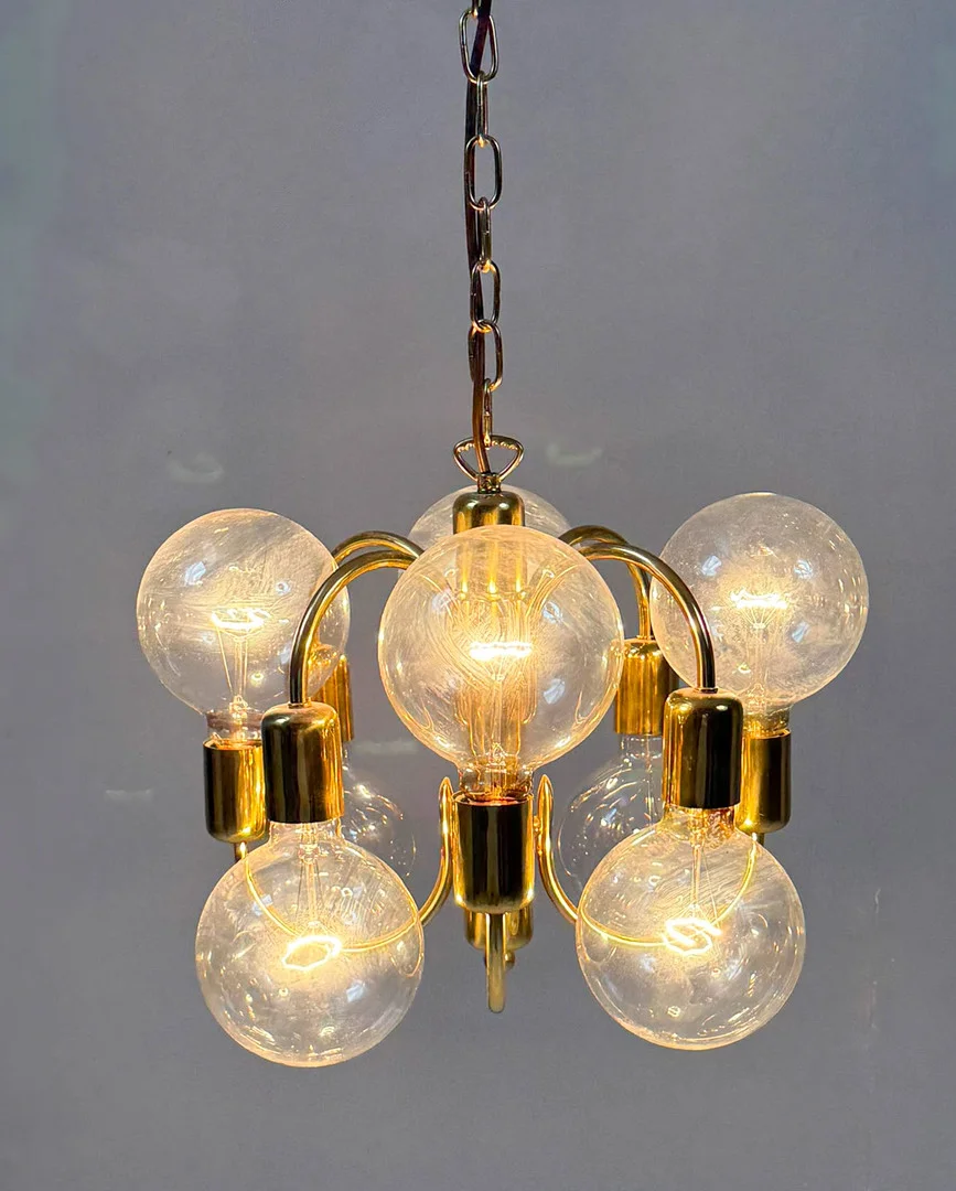 HANS AGNE JAKOBSSON. Mid Century Deckenlampe/Sputnik, 1970er Jahre. — Ceiling lights — Stockholms Auktionsverk Düsseldorf/Neuss