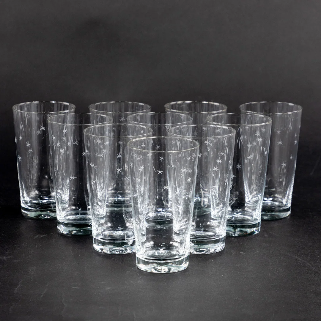 GROGGLAS, 10 st, "Vintergatan", Alsterbro. — Utility glass — Karljohan Auktioner